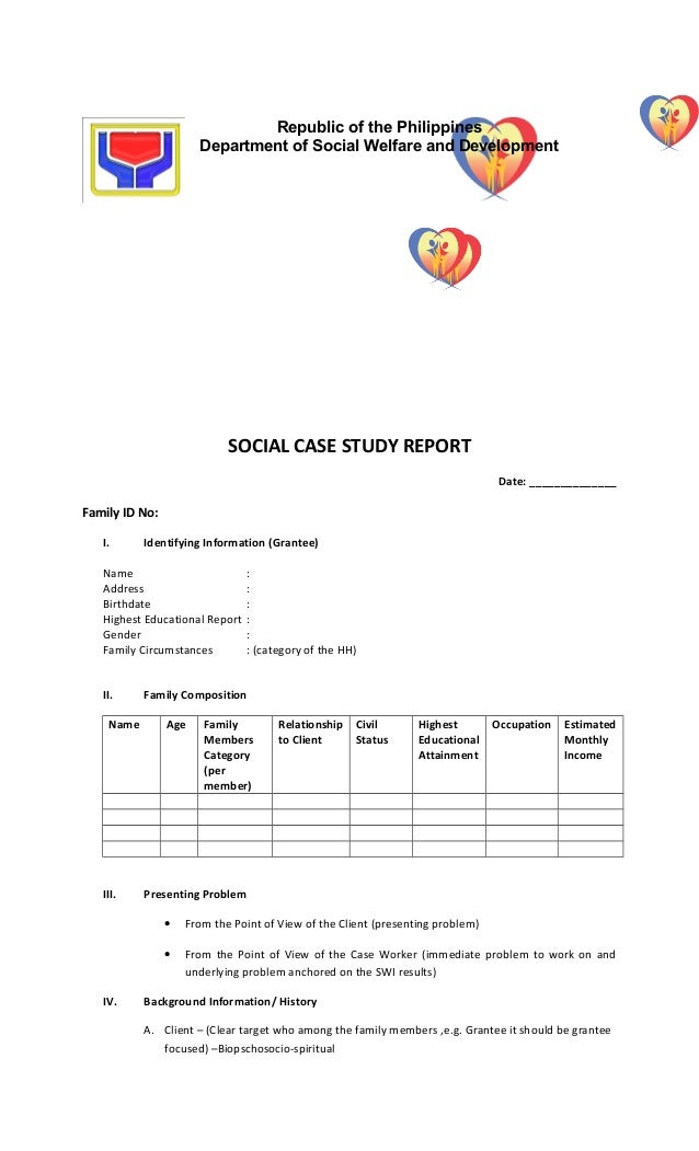 sample of social case study report